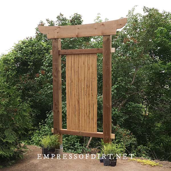 Freestanding Bamboo Screen