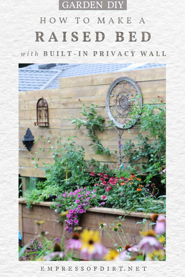 DIY Raised Garden Bed with Builtin Privacy Wall