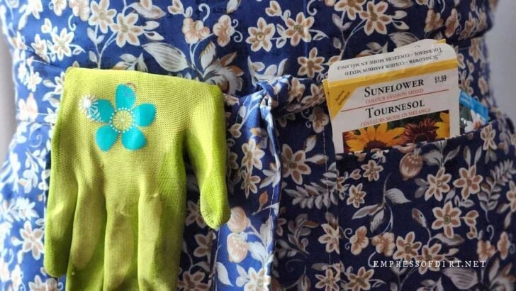 Garden apron and gloves.