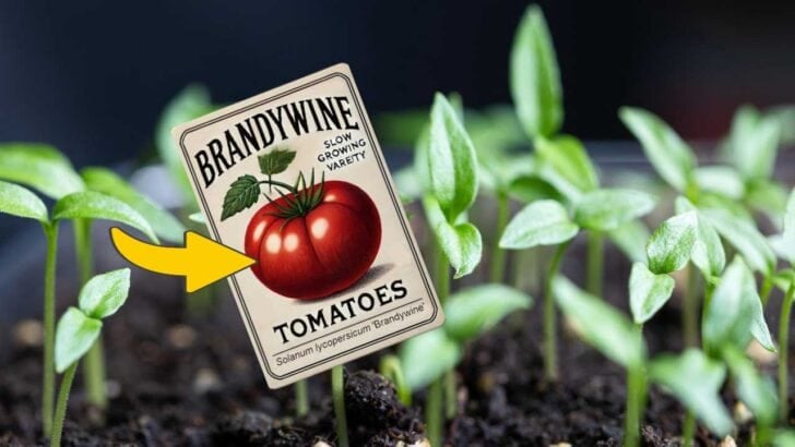 Example of a slow-growing tomato plant seed.