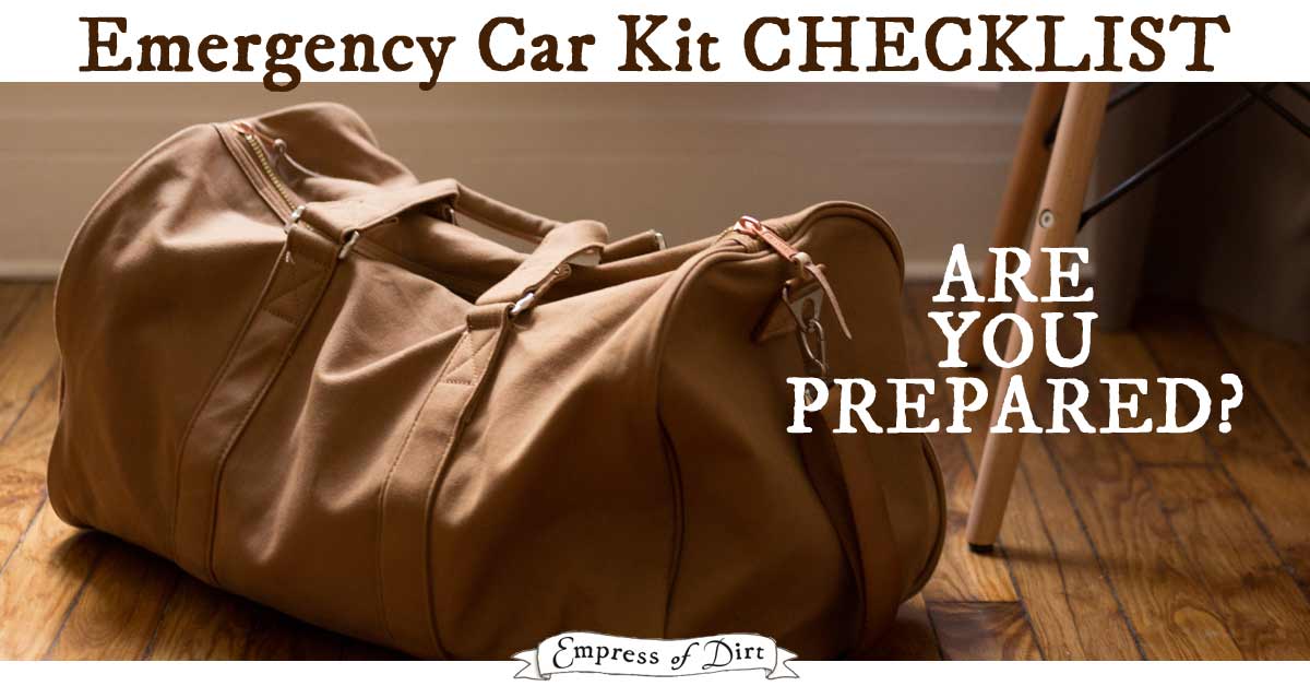 Emergency Car Kit Checklist Free Printable Empress of Dirt