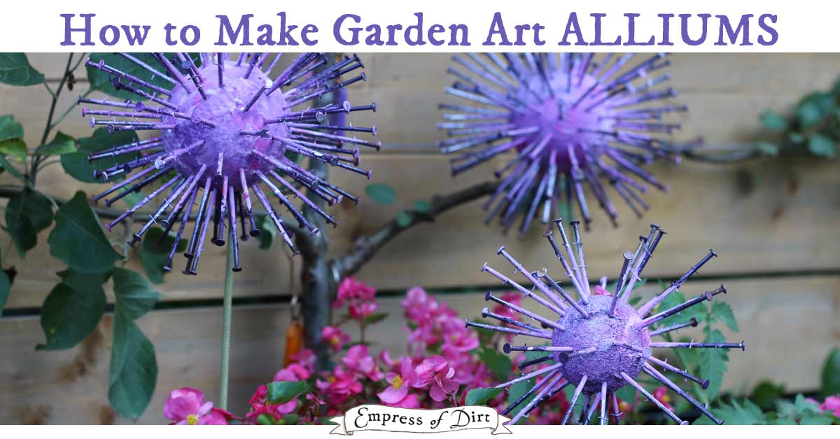 How to Make Giant Garden Art Alliums | Printable - Empress of Dirt