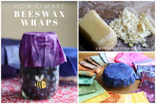 Beeswax wraps covering food jars.