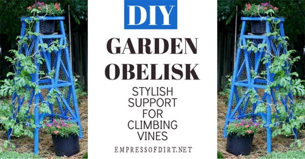 How to build a wood garden obelisk.