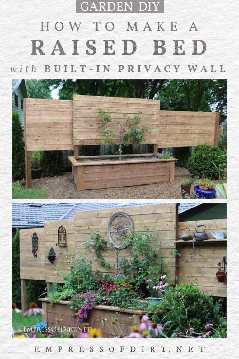 DIY Raised Garden Bed with Privacy Fence