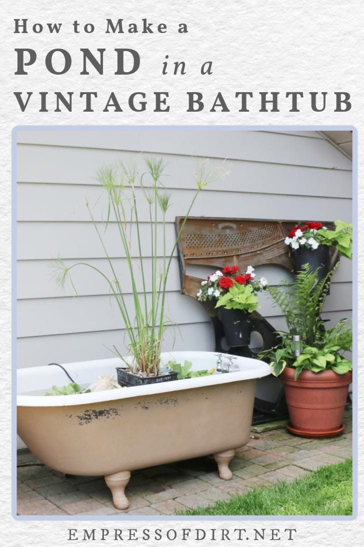 How to Make a Garden Pond in an Old Bathtub