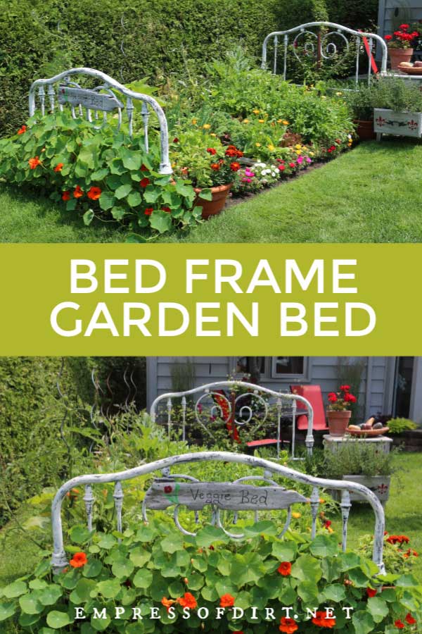 Turn A Real Bed Frame Into Garden Empress Of Dirt Turn A Real Bed Frame Into Garden