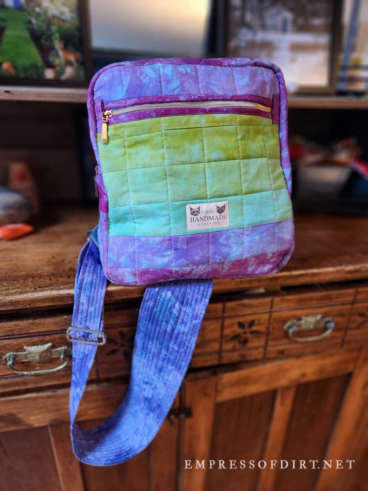 Bag made from Empress of Dirt hand-dyed cotton fabrics