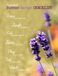 Empress of Dirt essential summer checklist poster.