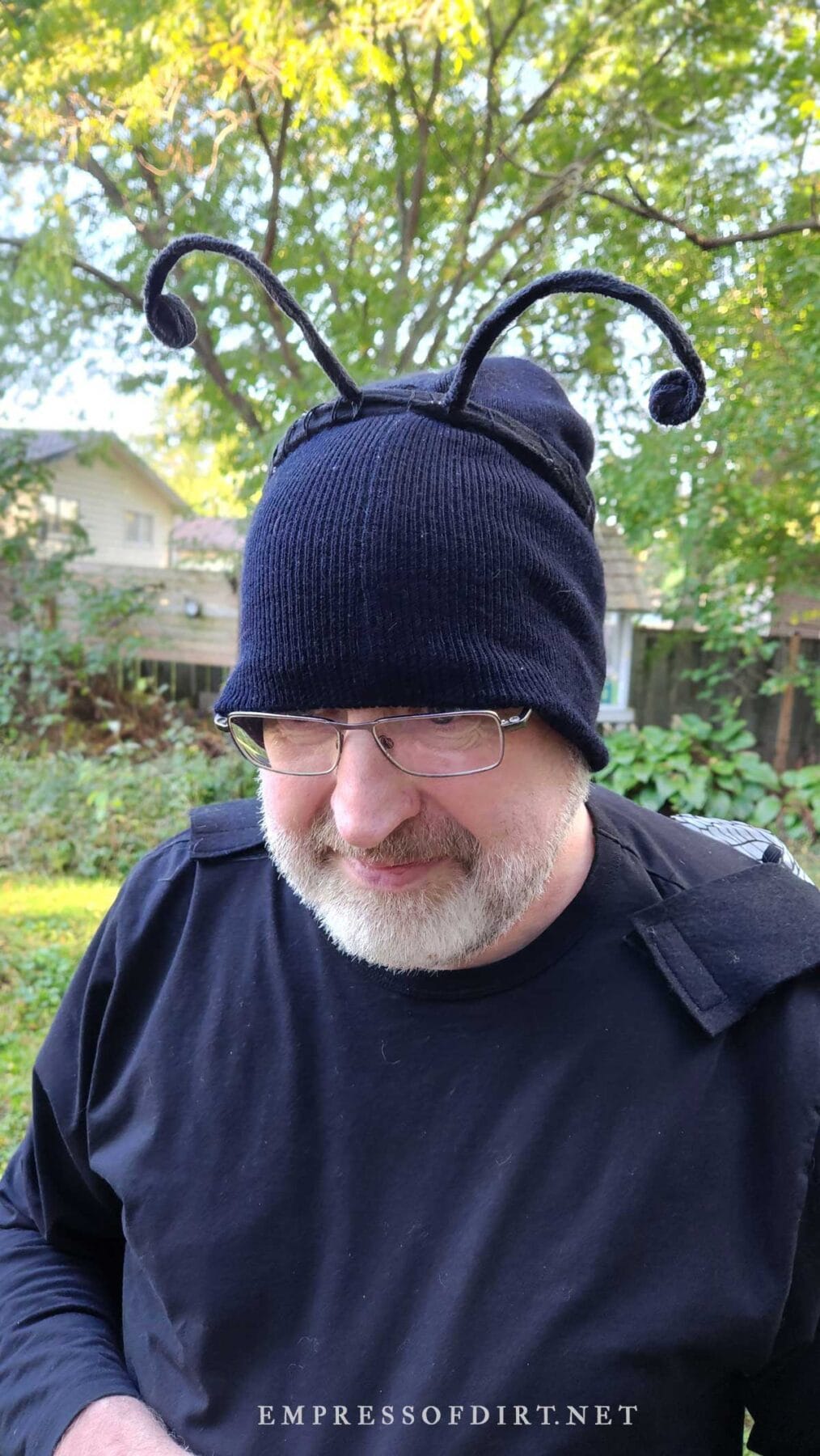 Antenna hat for firefly costume.