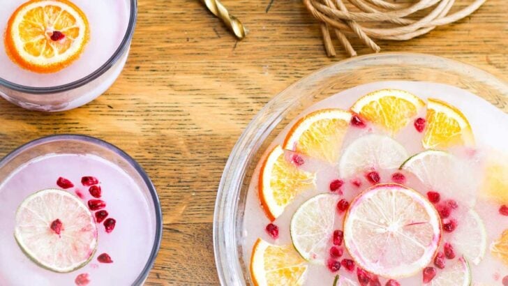 Ice suncatchers made from water and fruit.