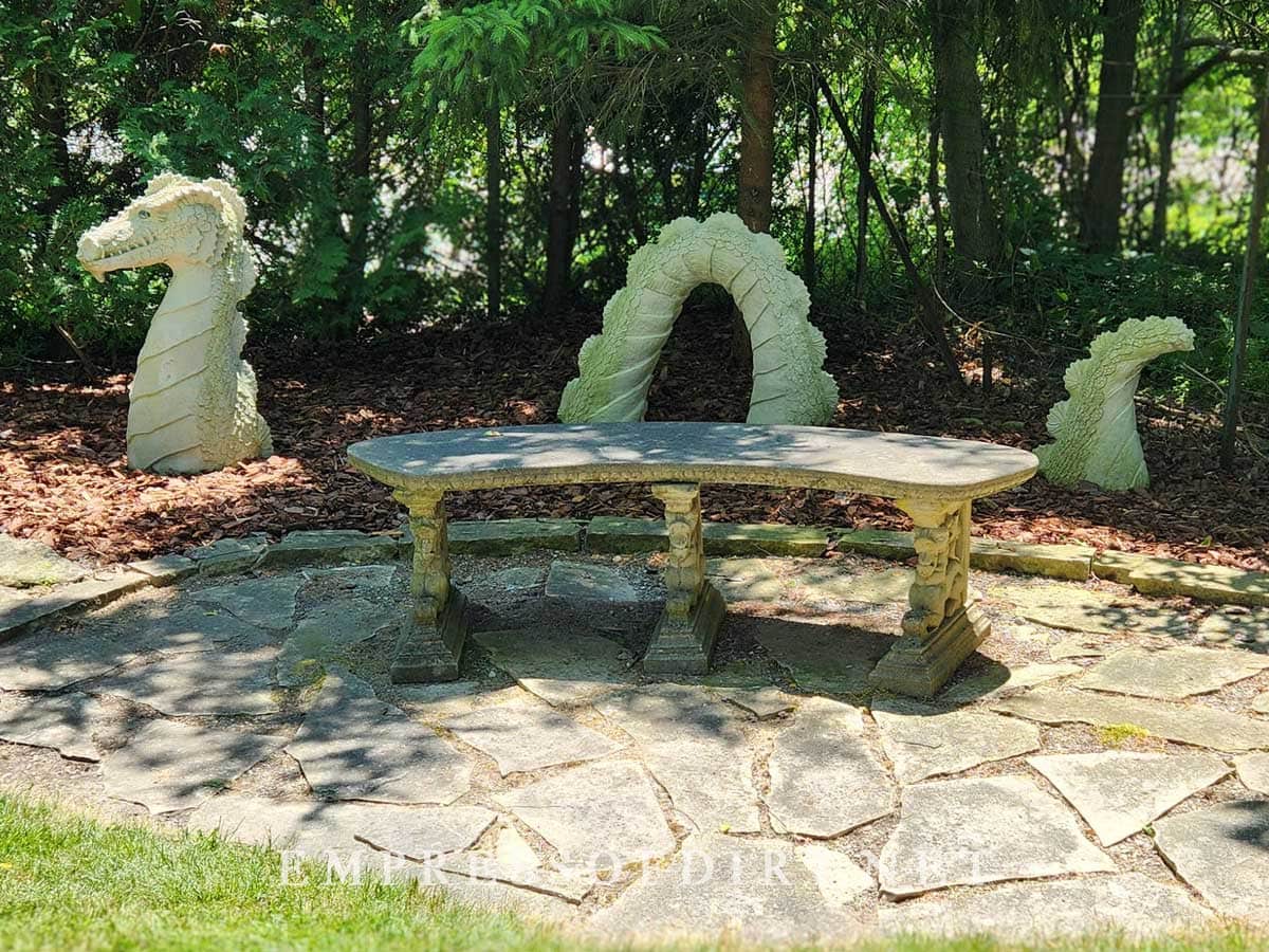 Sea serpent garden art