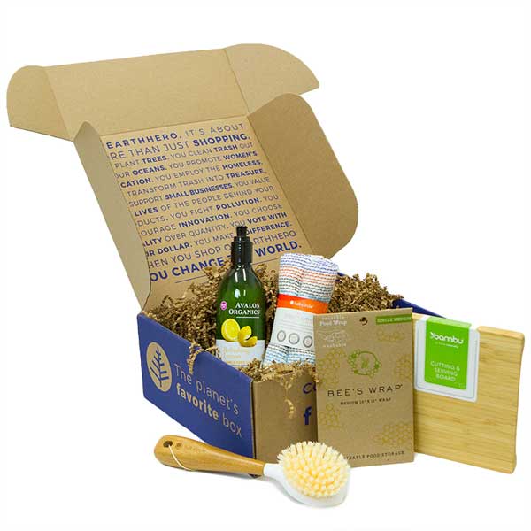 Green kitchen gift box by EarthHero.