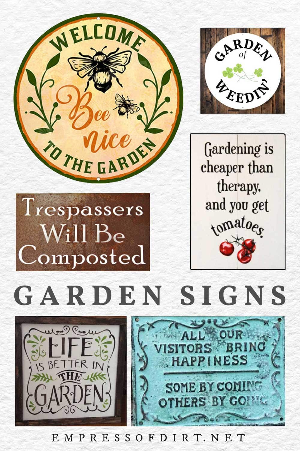 60 Garden Sign Ideas—Funny, Sweet, & Practical