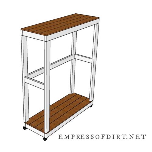 DIY Portable Garden Tool Storage Shed on Wheels (Free Plans)