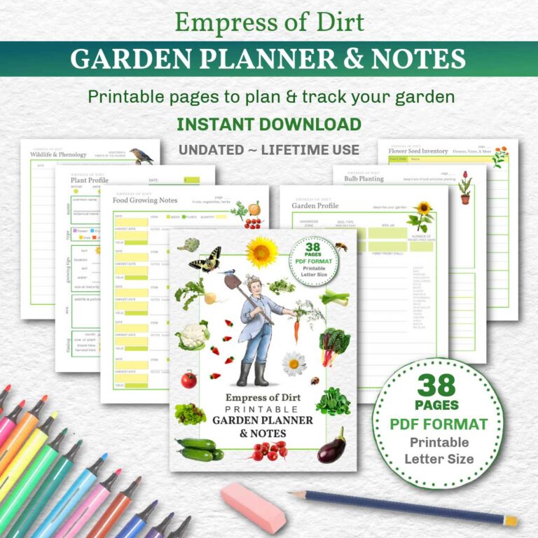 Empress of Dirt Printable Garden Planner &amp; Notes